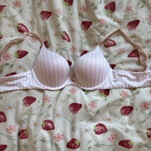 Victoria’s Secret pink and white striped bra